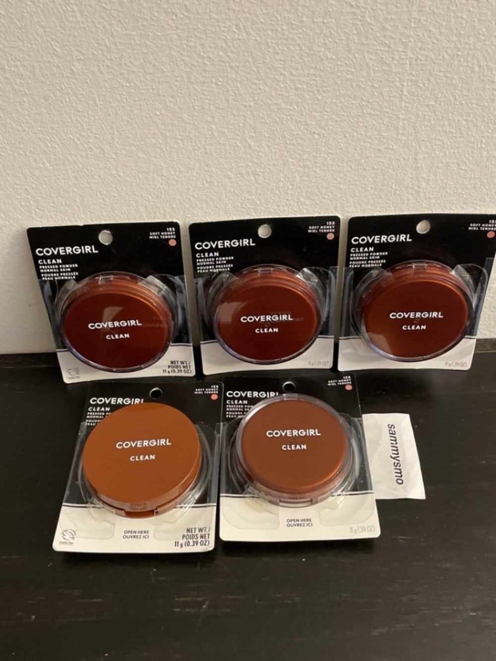 Covergirl Clean Pressed Powder Original with Talc 155 Soft Honey x5 READ DESCPT